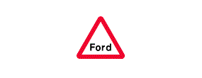 The word Ford inside a red outlined triangle